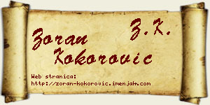Zoran Kokorović vizit kartica